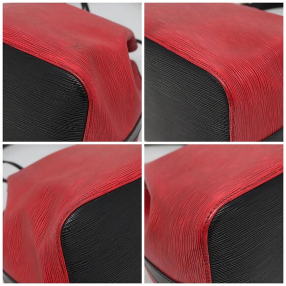 LOUIS VUITTON Epi Petit Noe Shoulder Bag Bicolor Black Red M44017 Auth 134616 - Picture 16 of 16